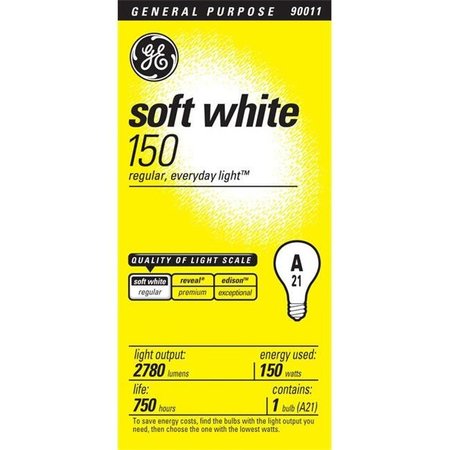 Current Ge Lighting 150 Watts Soft White Standard Incandescent Light Bulbs  10429 43168900119